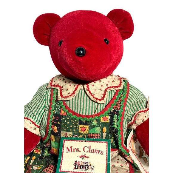 North American Bear Co VIB Red Mrs Claws Claus Bear 1992 Limit Ed #6032 of 8000 - Picture 8 of 13